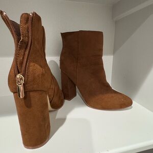 Brown Suede Ankle Boots